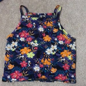 Floral Crop Top Tank Top